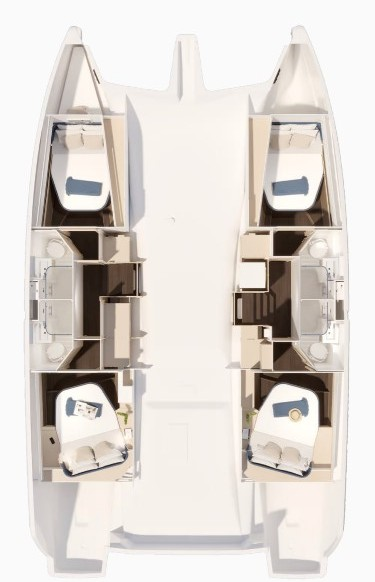 Fountaine Pajot Fountaine Pajot FP 44 Quatuor - 4 + 1 cab. de alquiler a Seget Donji