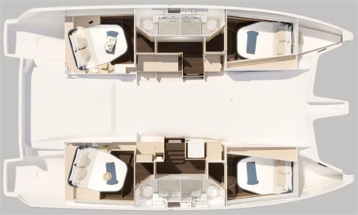 Alquiler Álimos - Fountaine Pajot Fountaine Pajot FP 44 Quatuor - 4 + 2 cab. en SamBoat