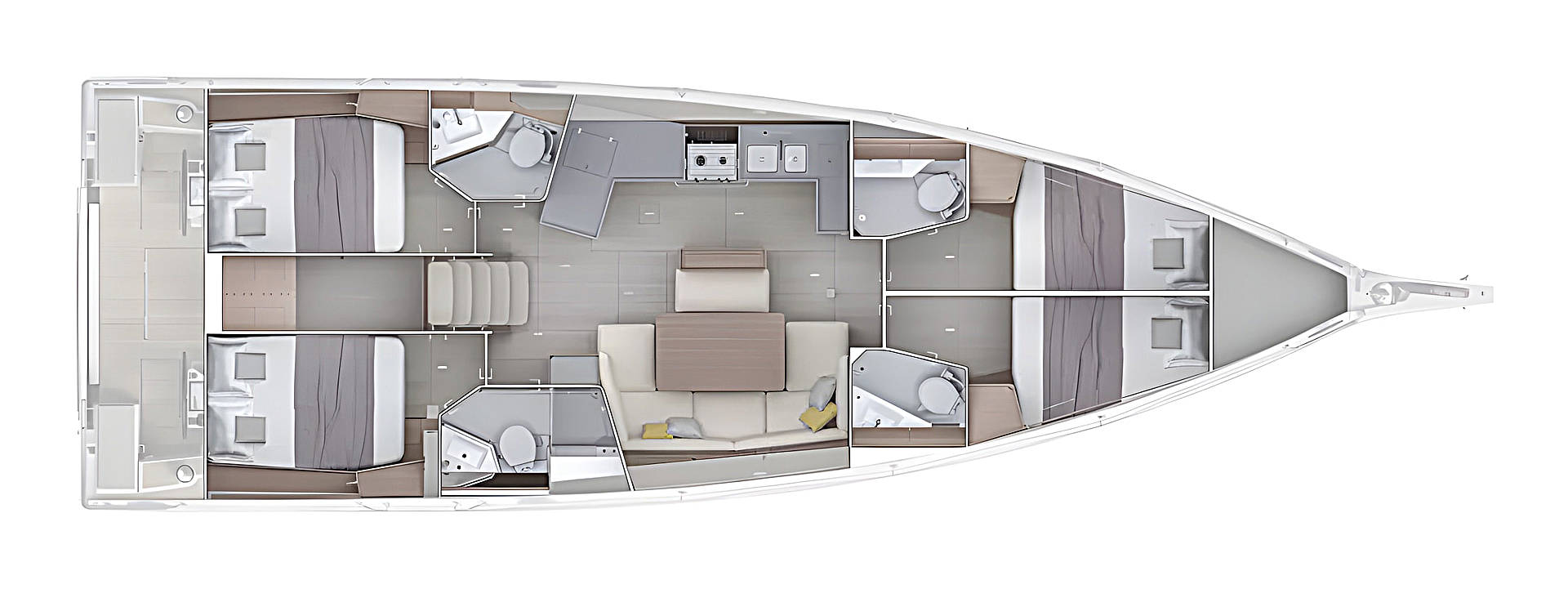 Alquiler de barcos Rogoznica barato de Oceanis 47 - 4 cab.