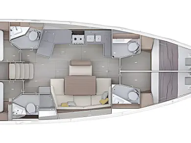 Alquiler de barcos Rogoznica barato de Oceanis 47 - 4 cab.