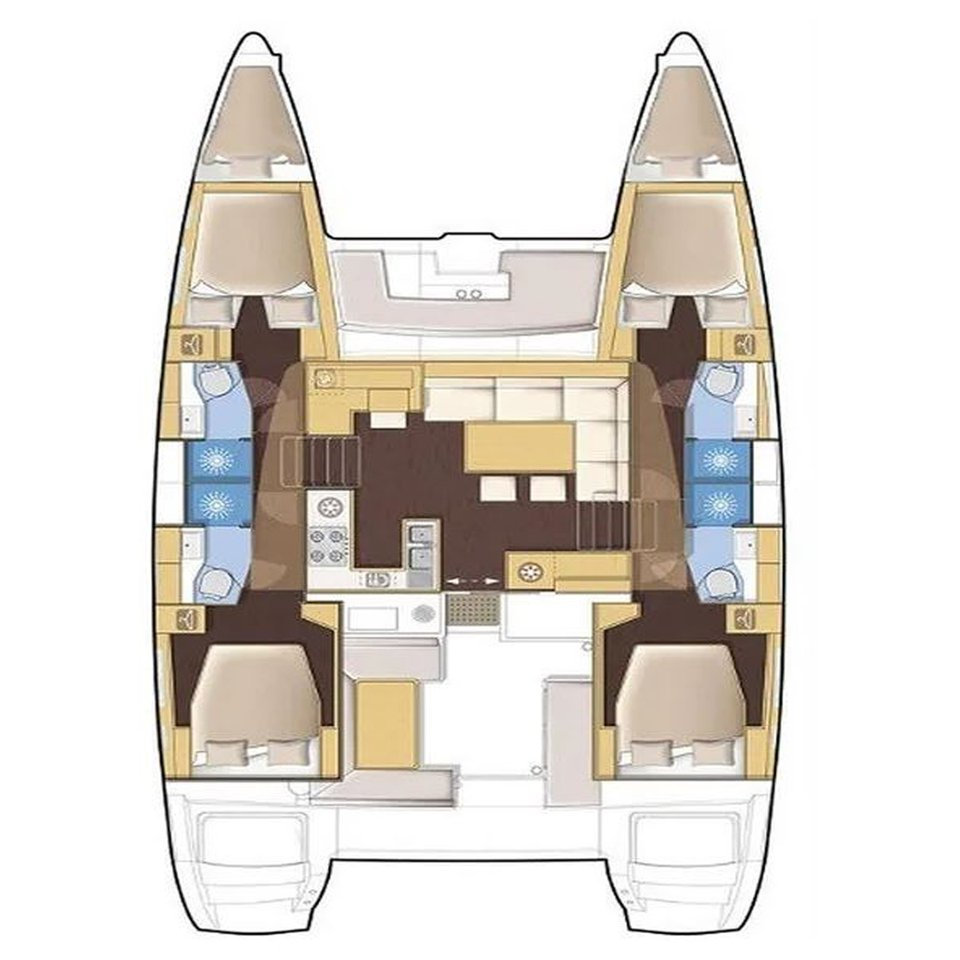 Alquiler de embarcaciones Lagoon Lagoon 410 S2 enFethiye en Samboat