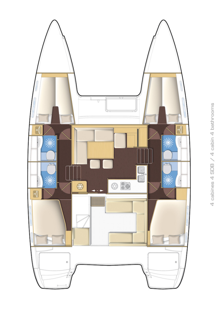 Alquiler de embarcaciones Lagoon Lagoon 400 S2 enSplit en Samboat