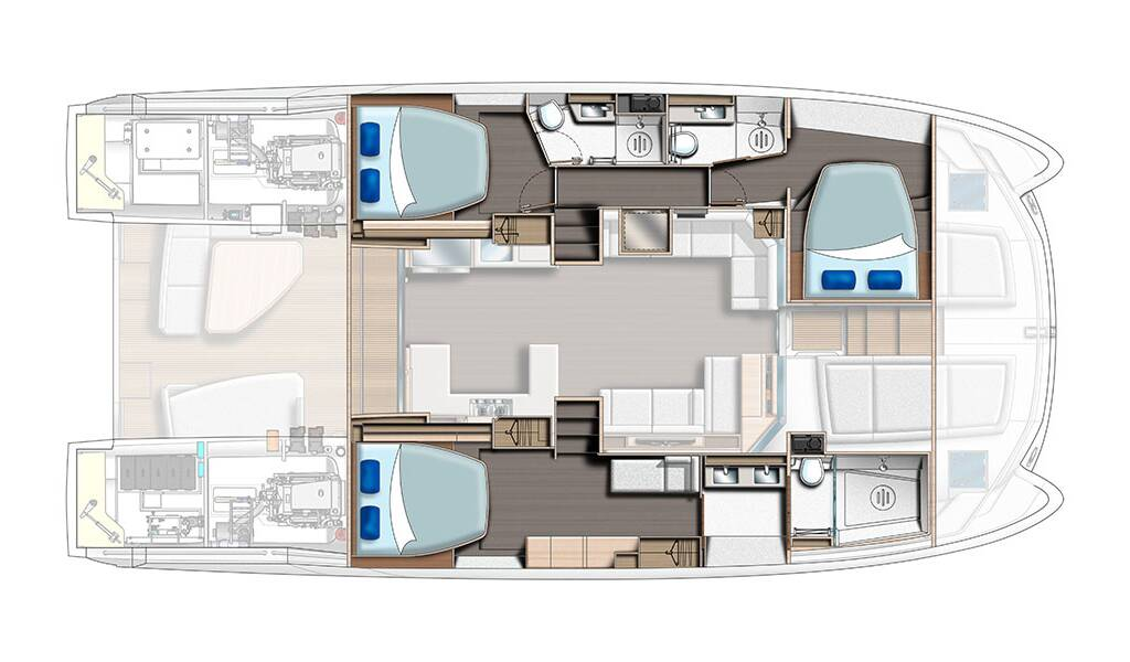 Alquiler de embarcaciones Leopard Catamarans / Robertson & Caine Leopard 53 - OW enSeget Donji en Samboat