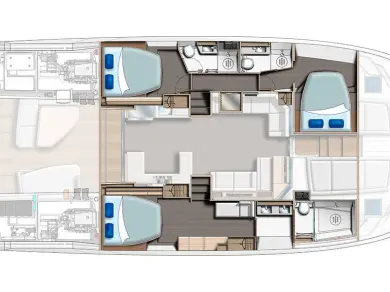 Alquiler de embarcaciones Leopard Catamarans / Robertson & Caine Leopard 53 - OW enSeget Donji en Samboat