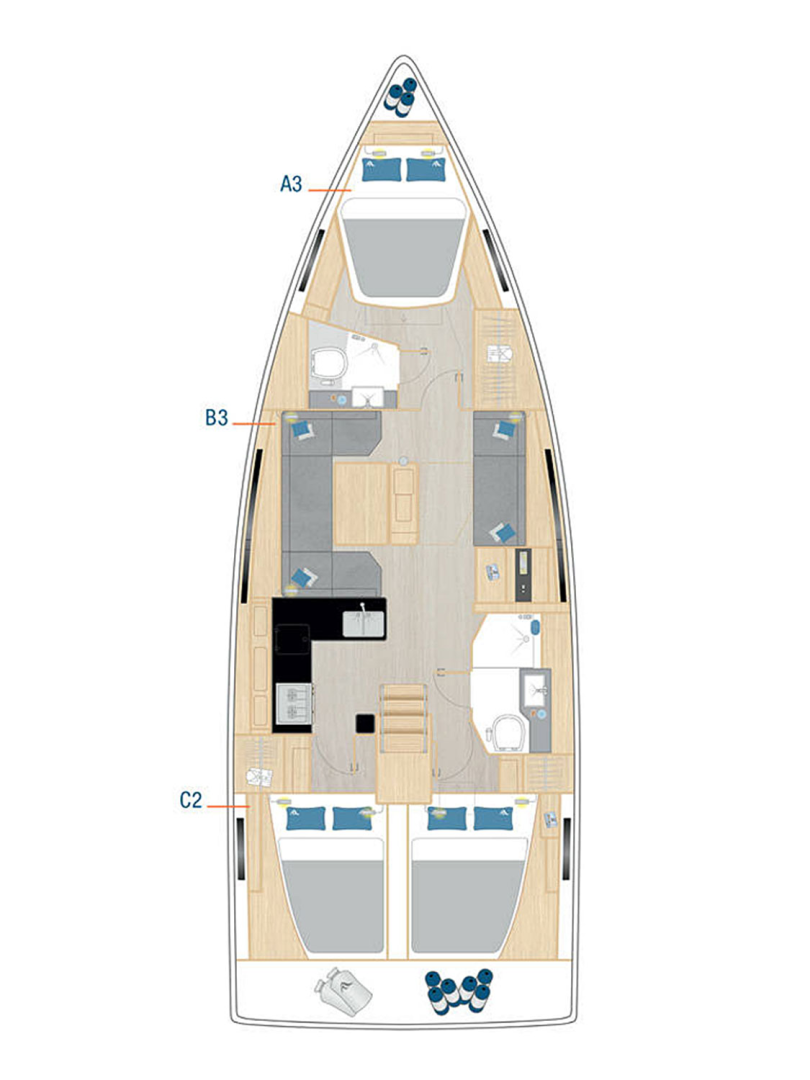 Alquiler de Hanse Hanse 410 en Komolac