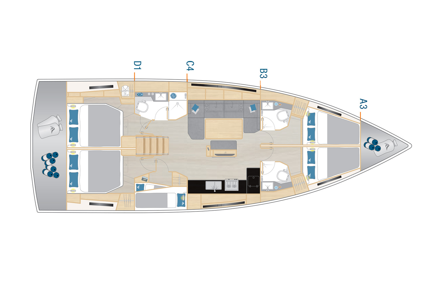 Hanse Hanse 460 de alquiler a Komolac