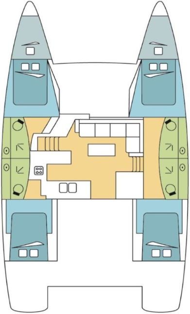 Alquiler de embarcaciones Fountaine Pajot Elba 45 enOlbia en Samboat