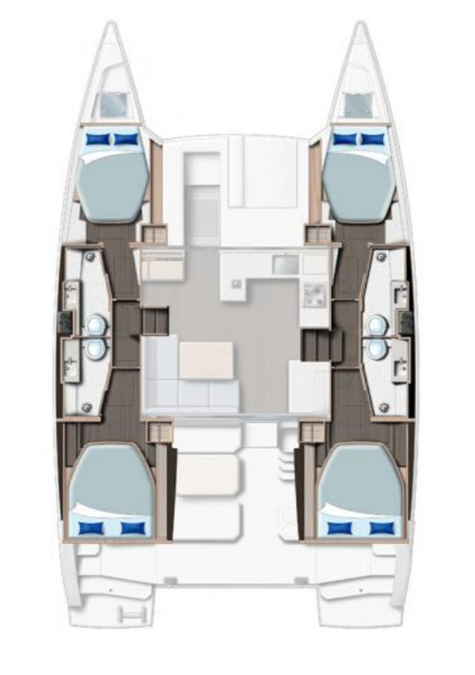 Alquiler de Leopard Catamarans / Robertson & Caine Leopard 42 - 4 cab. en Cannigione