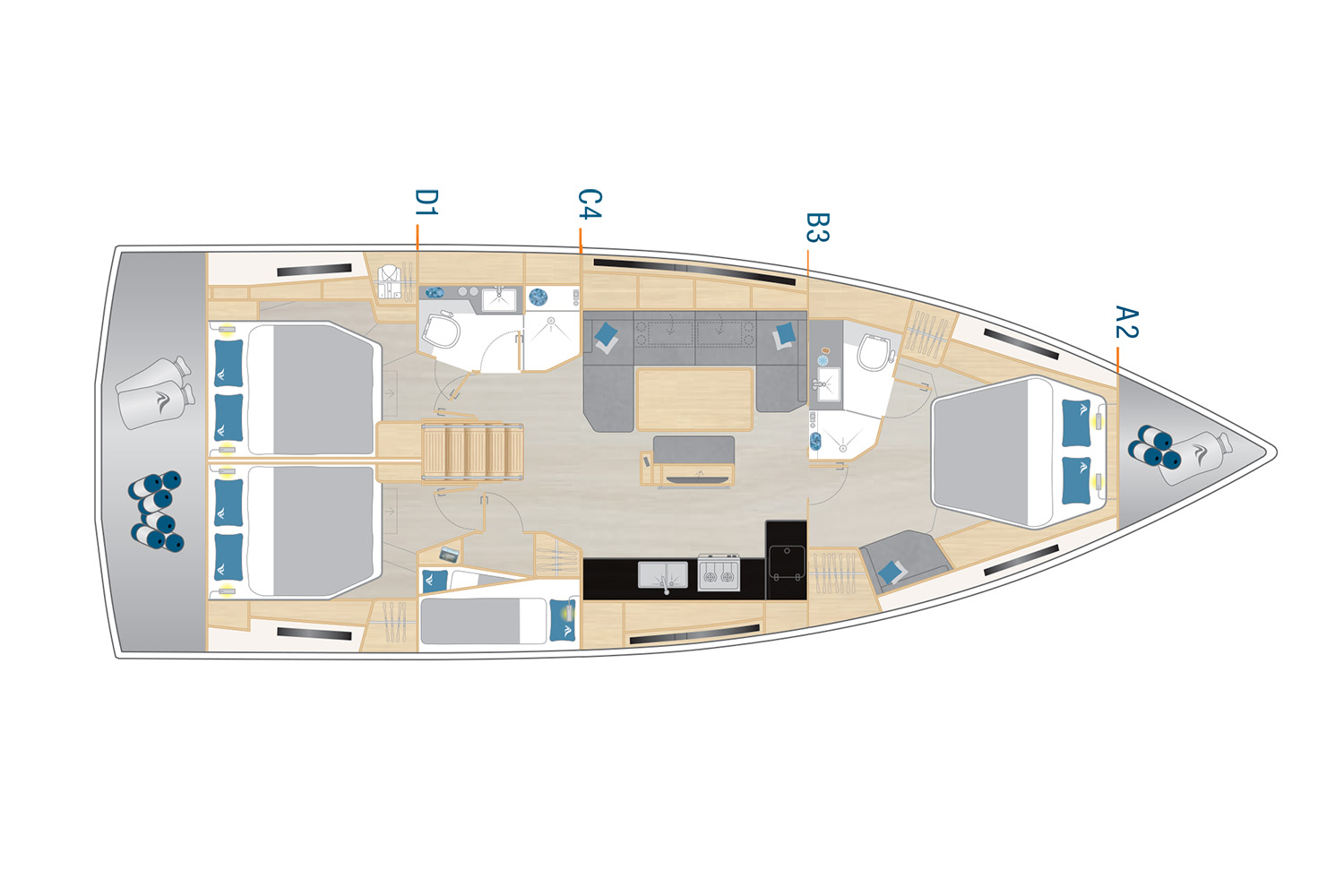 Alquiler de embarcaciones Hanse Hanse 460 enKaštela en Samboat
