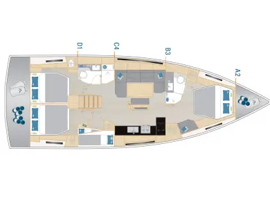 Alquiler de embarcaciones Hanse Hanse 460 enKaštela en Samboat