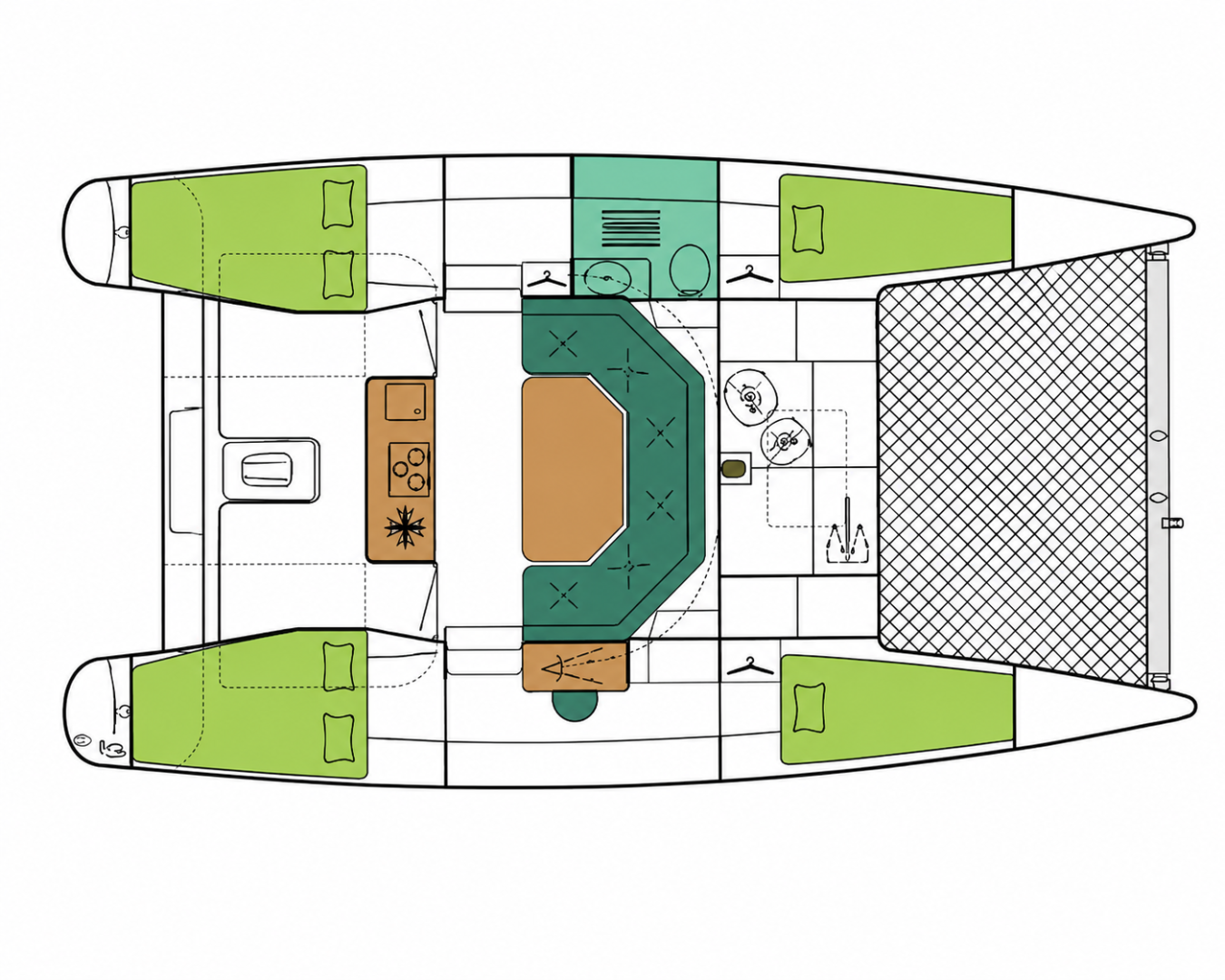 Alquiler de embarcaciones Fountaine Pajot Maldives 32 enLes Prises en Samboat