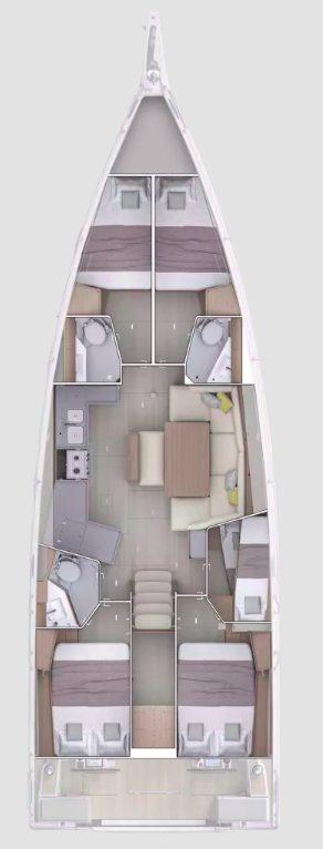 Alquiler de barcos Split barato de Oceanis 47 - 5 cab.