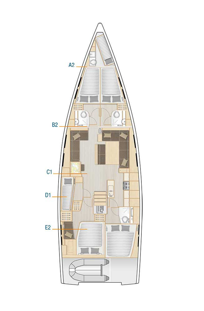 Alquiler de embarcaciones Hanse Hanse 548 enSeget Donji en Samboat