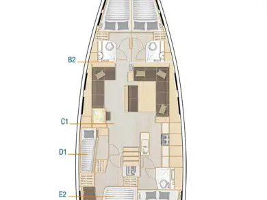 Alquiler de embarcaciones Hanse Hanse 548 enSeget Donji en Samboat