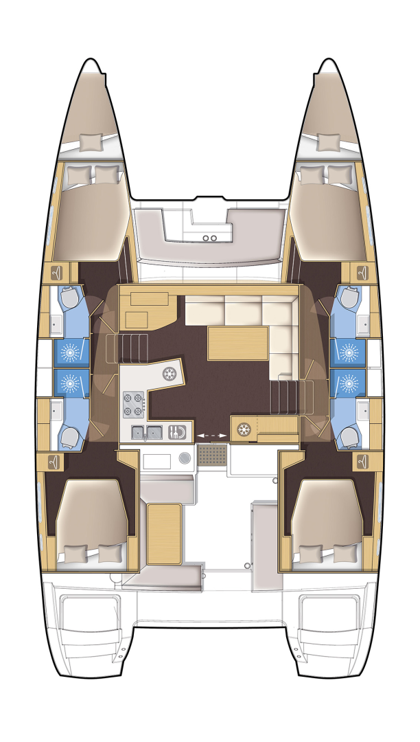 Alquiler de embarcaciones Lagoon Lagoon 450 F enPréveza en Samboat