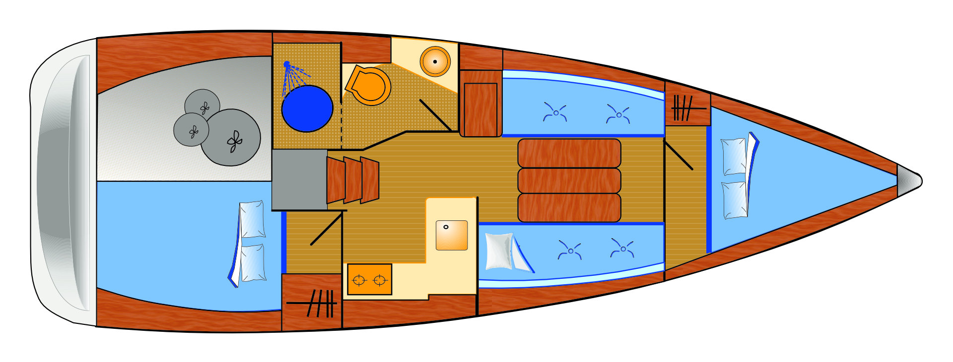 Alquiler de embarcaciones Jeanneau Sun Odyssey 349 enBiograd na Moru en Samboat