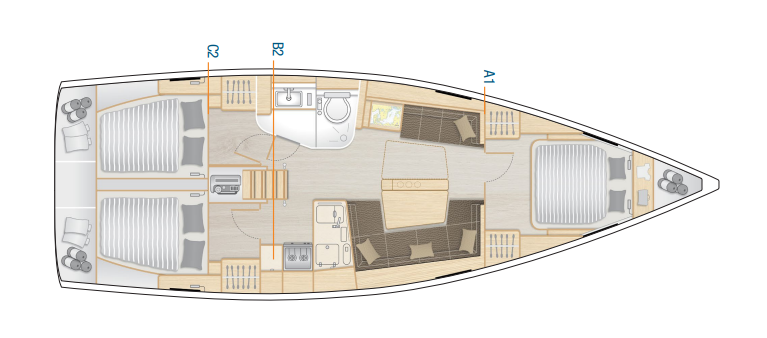 Alquiler de barcos Fethiye barato de Hanse 418
