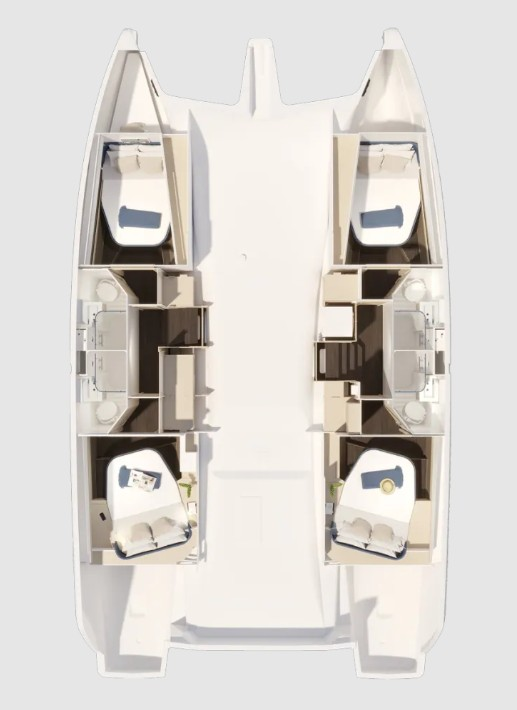 Alquiler de barcos Frenchtown barato de Fountaine Pajot FP 44 Quatuor - 4 cab.