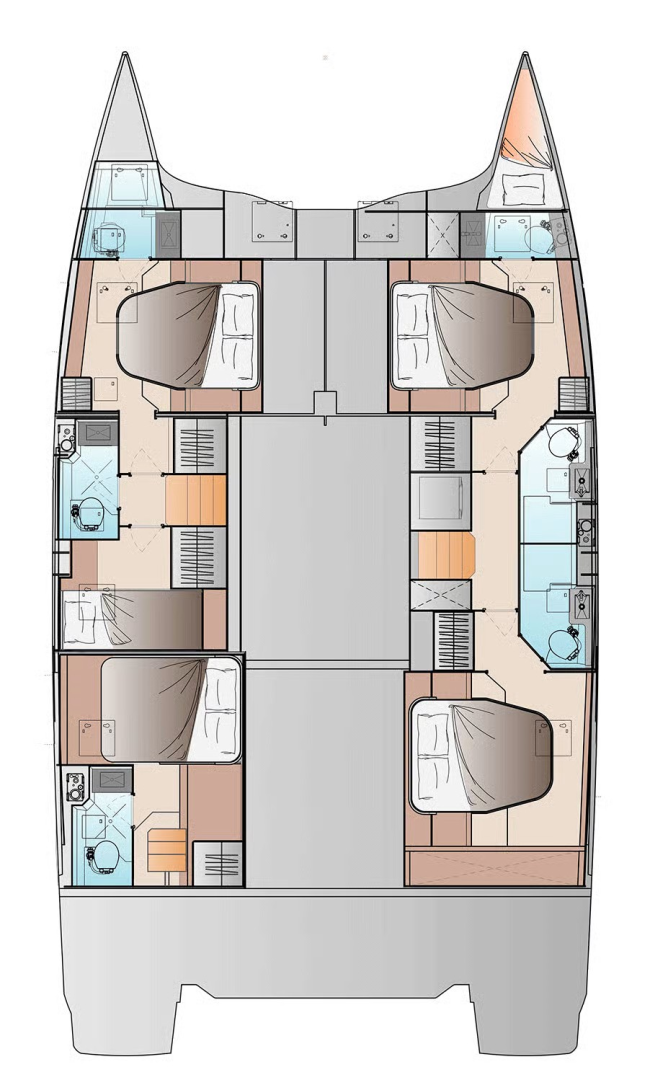 Alquiler Catamarán en Frenchtown - Fountaine Pajot Fountaine Pajot FP 48 Quintet 5