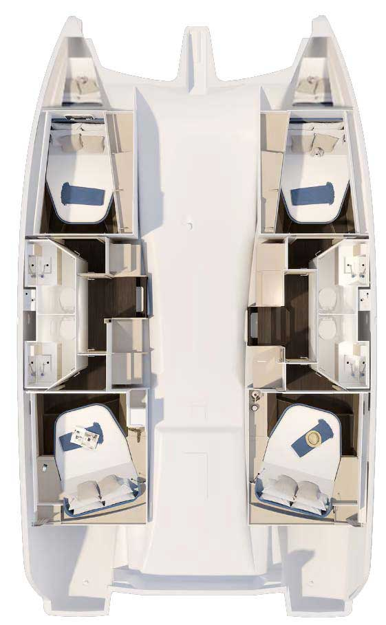 Alquiler Trogir - Fountaine Pajot Fountaine Pajot FP 41 Quatuor 4 en SamBoat