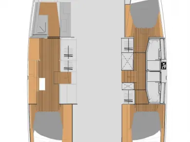 Alquiler de embarcaciones Fountaine Pajot Fountaine Pajot Elba 45 - 3 + 1 cab. enSeget Donji en Samboat