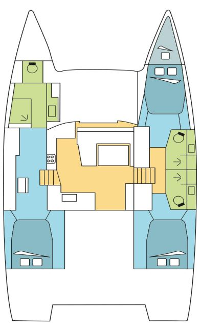 Alquiler Catamarán Fountaine Pajot con o sin  título de navegación