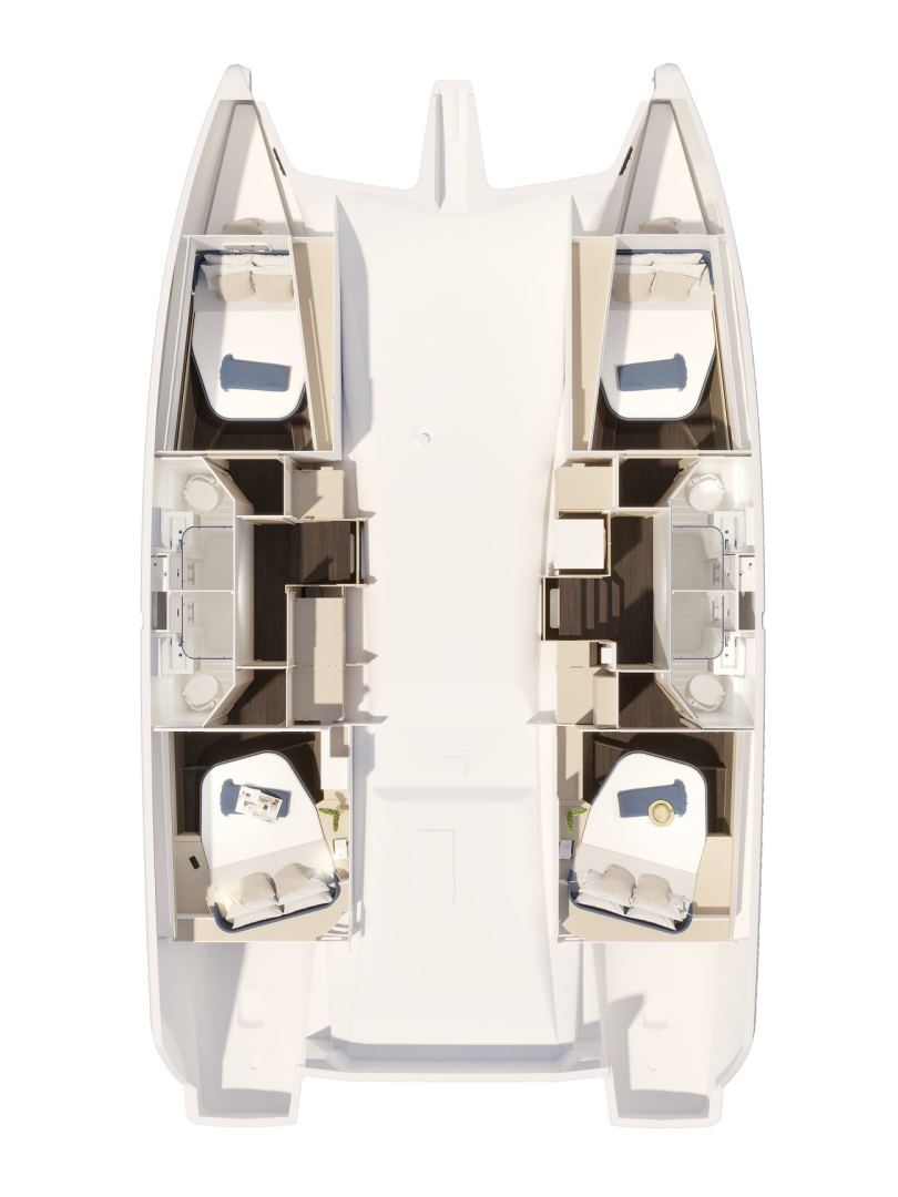 Alquiler de embarcaciones Fountaine Pajot Fountaine Pajot FP 44 Quatuor - 4 + 2 cab. enTrogir en Samboat
