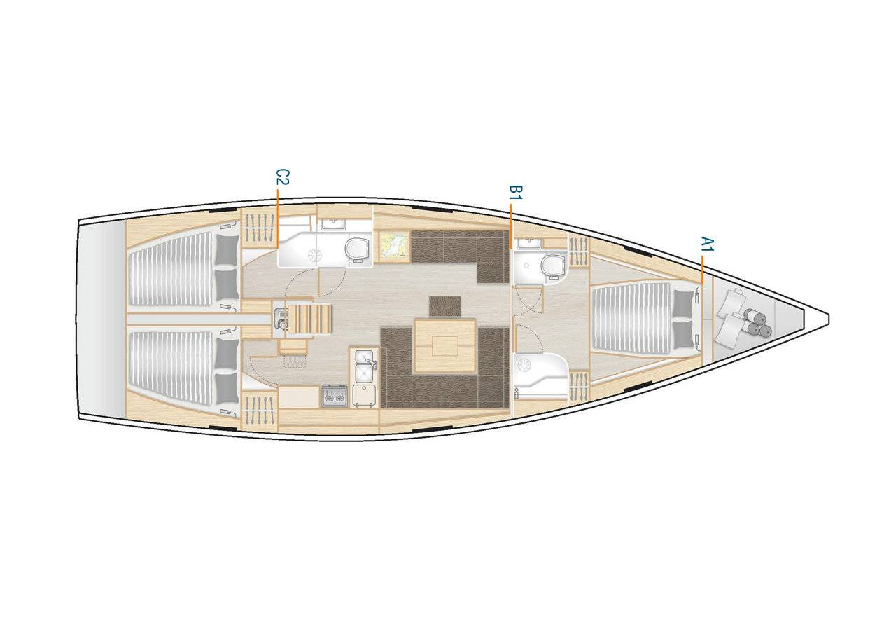 Alquiler Velero en Seget Donji - Hanse Hanse 458