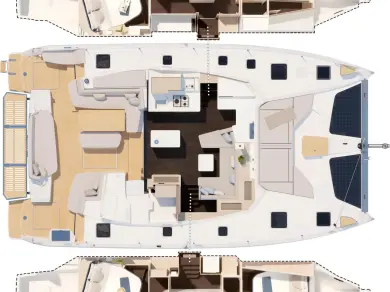 Alquiler Catamarán Fountaine Pajot con o sin  título de navegación