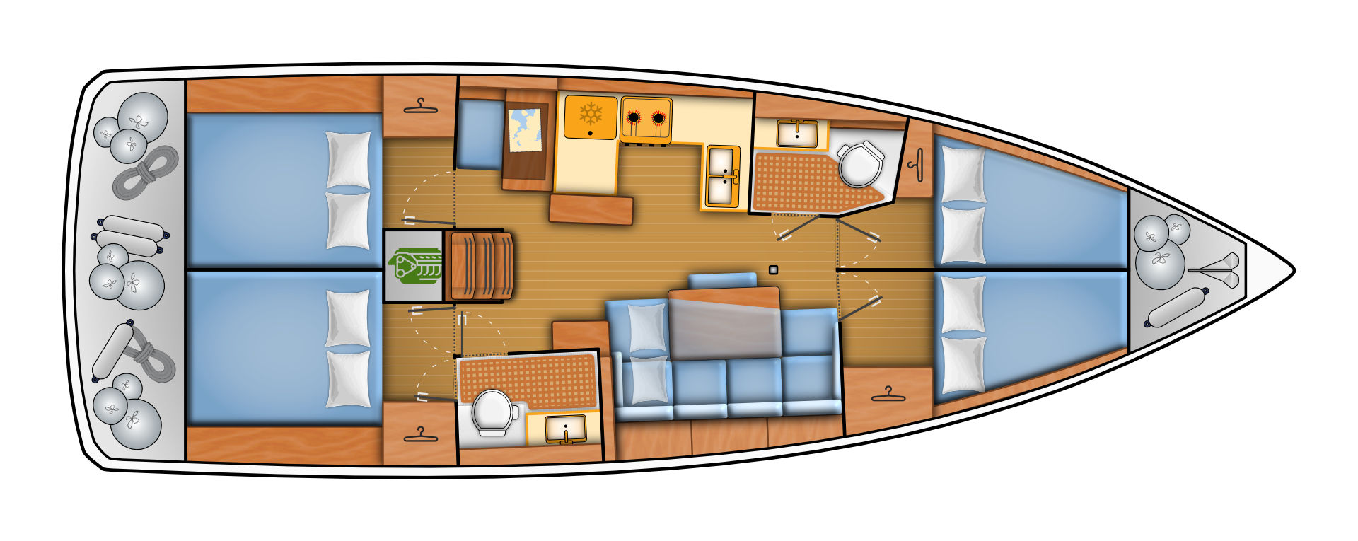 Alquiler de embarcaciones Jeanneau Sun Odyssey 440 enBiograd na Moru en Samboat