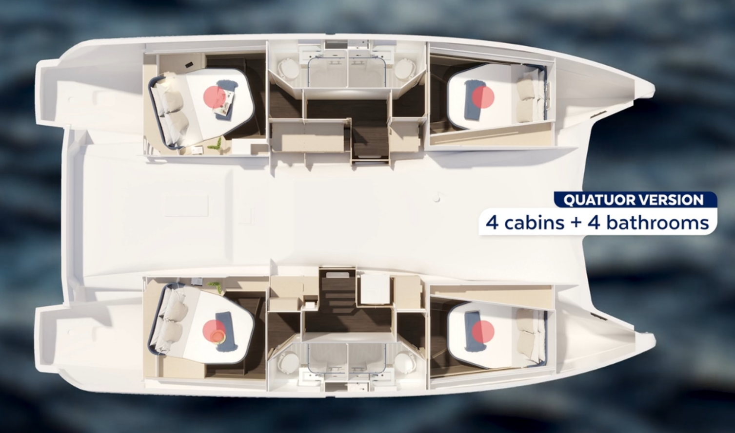 Alquiler de Fountaine Pajot Fountaine Pajot FP 44 Quatuor - 4 cab. en Parham Town