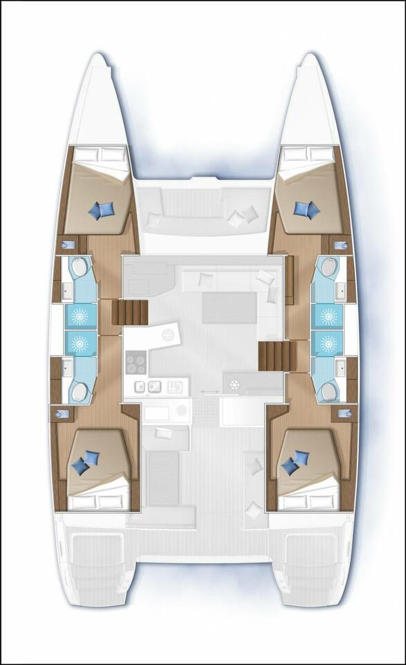 Alquiler de embarcaciones Lagoon Lagoon 450 Sport Top enPianottoli-Caldarello en Samboat